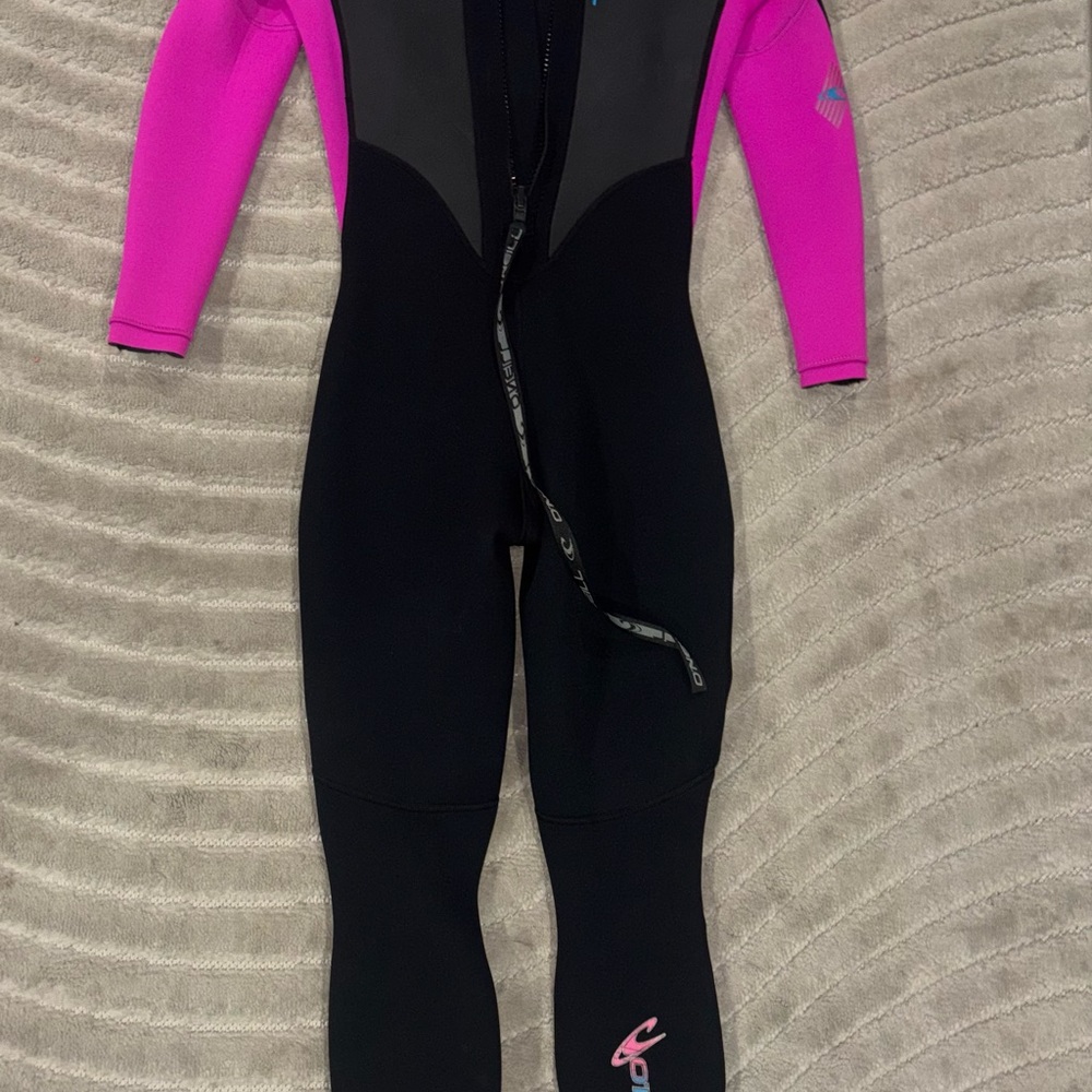 O'Neill Black and Hot Pink Women's Full-Body Wetsuit